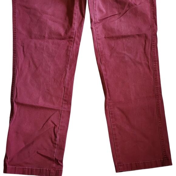 Joseph Abboud Mens Chino Khaki Pants Size 36 X 30 Red Straight Leg - Picture 5 of 10